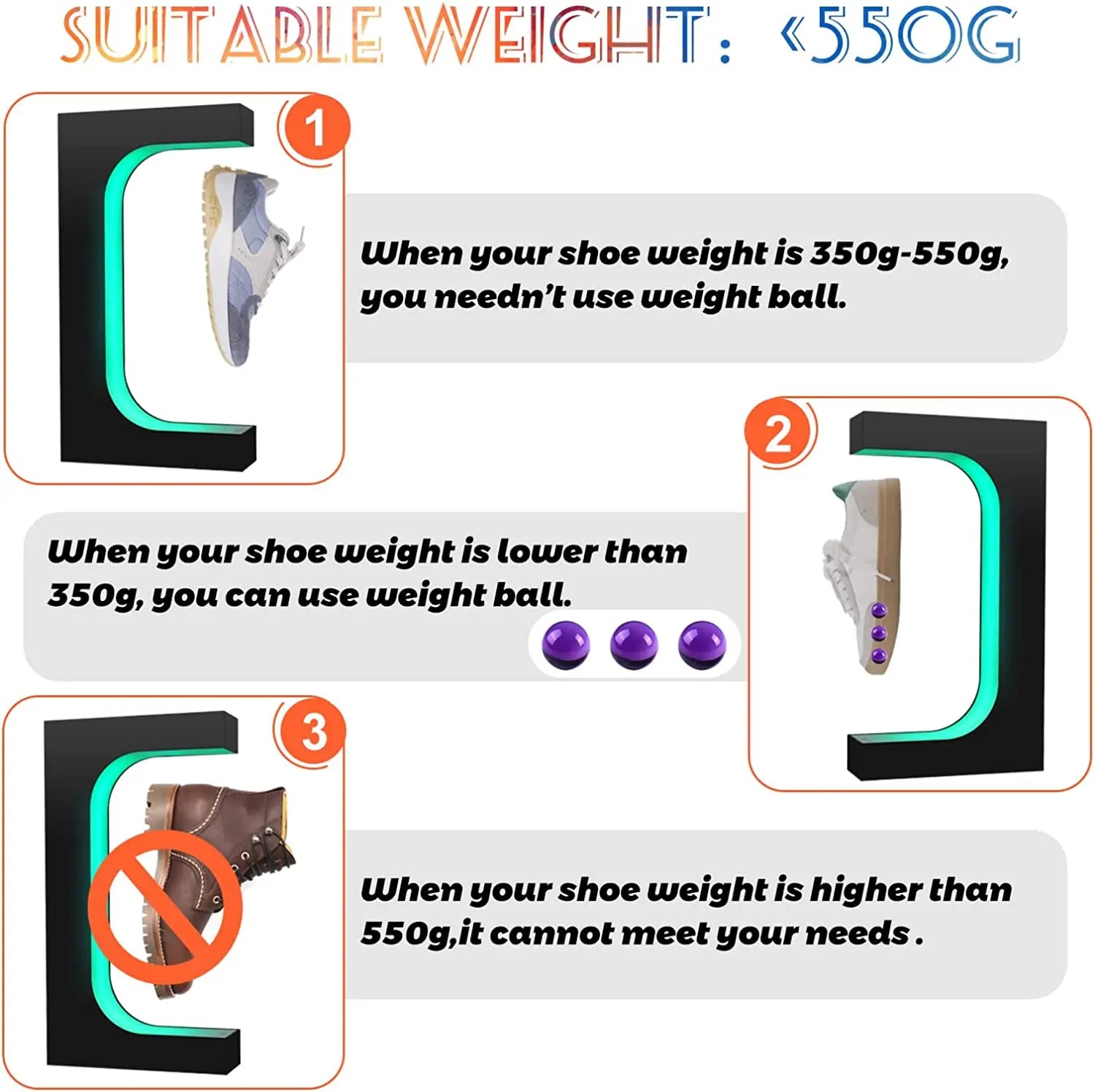 220V Levitating Shoe Display Stand Floating Sneaker Stand Magnetic Sneaker Stand Holder for Shoes Collectors Storewindow - Image 7