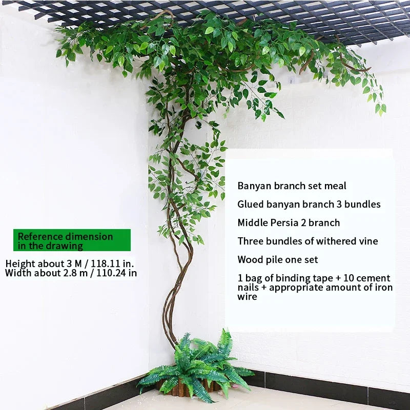 Artificial Cherry Blossom Tree Set Flower Branches and Dead Vine DIY Wedding Party Arch Decoration Home Festival Wall Decoration - Image 18