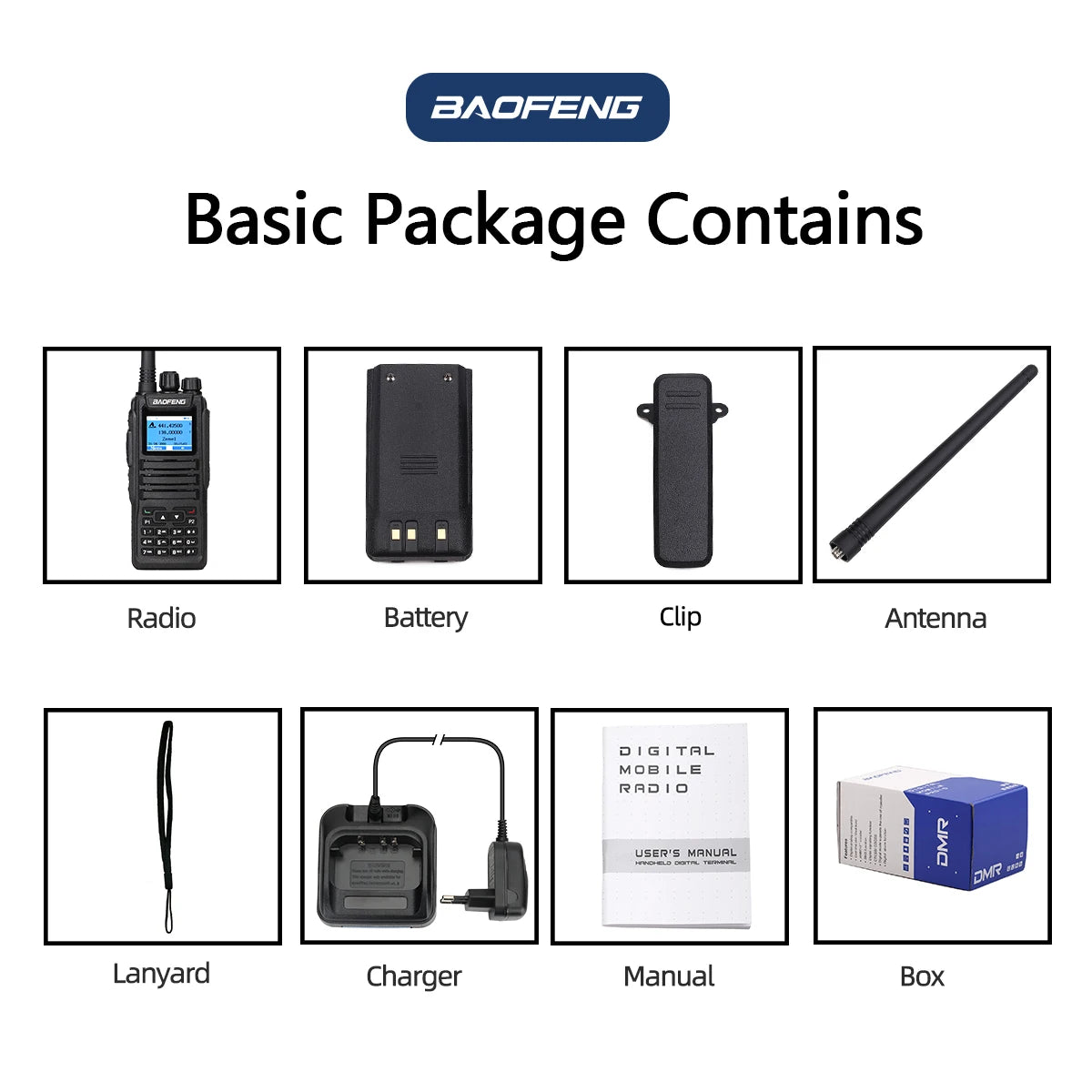 Baofeng DMR DM 1701 Digital Walkie Talkie Dual Mode Analog Two Way Radio Open GD77 Dual Time Slot Tier 1+2 Ham Radio DR 1801 - Image 8