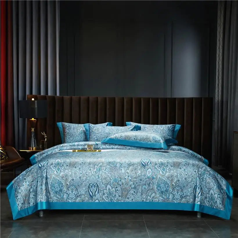 Vintage Brown Chocolate Boho Duvet Cover Set Queen King 4Pcs Luxury 1000TC Egyptian Cotton Soft Bedding Bed Sheet Pillowcases - Image 9