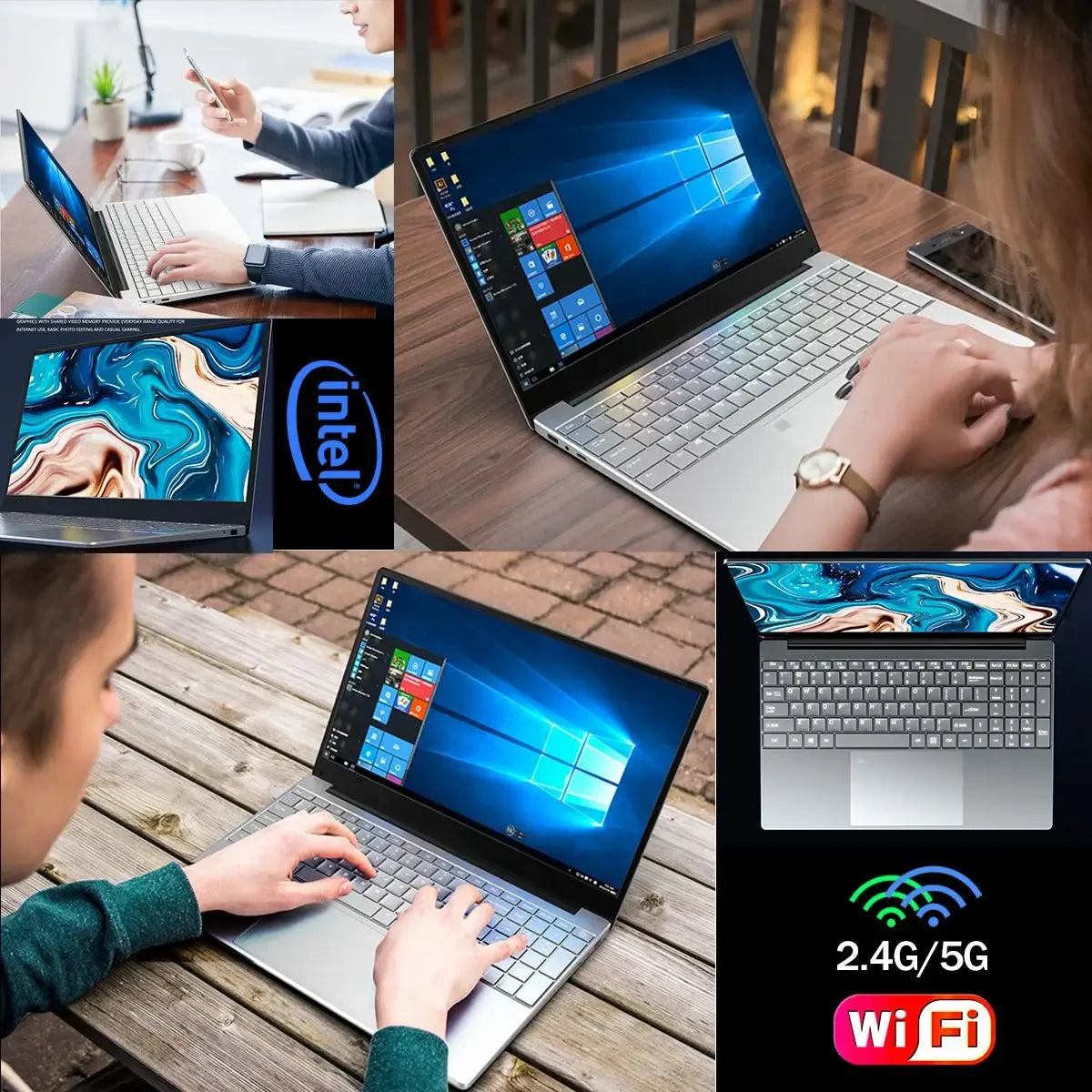 Windows 10 11 Ram 16GB Rom 256GB 512GB 1TB 2TB SSD Ultrabook Computer 2.4G/5.0G Wifi Bluetooth Intel N5095 Gaming Laptop - Image 6